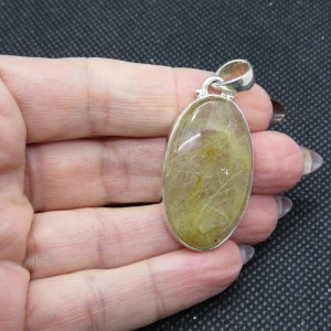 Colgante cuarzo rutilado y plata