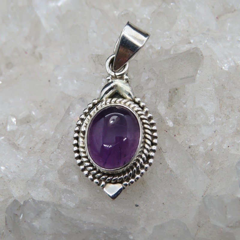 Colgante amatista y plata