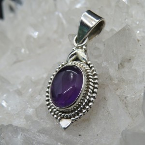 Colgante amatista y plata