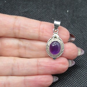 Colgante amatista y plata