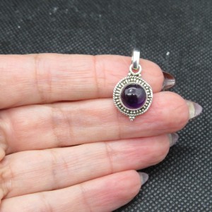 Colgante amatista y plata