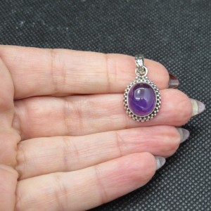 Colgante amatista y plata