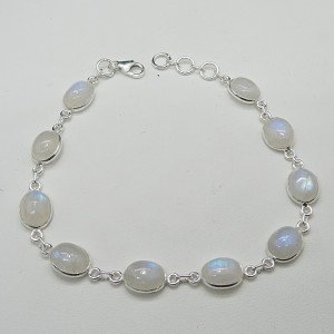 Pulsera joyería en plata piedra luna