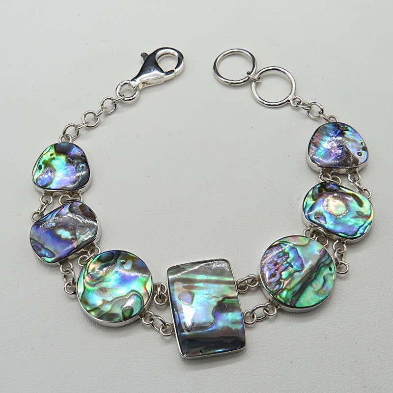 Pulsera joyería en plata abalón
