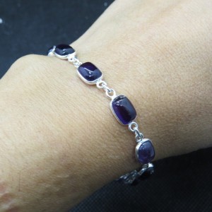 Pulsera joyería en plata amatista