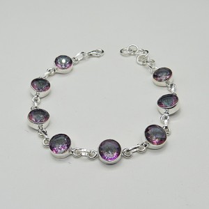 Pulsera joyería en plata topacio místico