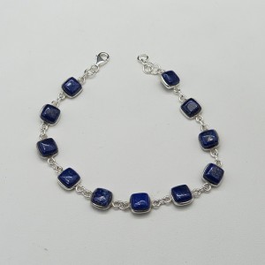 Pulsera joyería en plata lapislázuli y plata