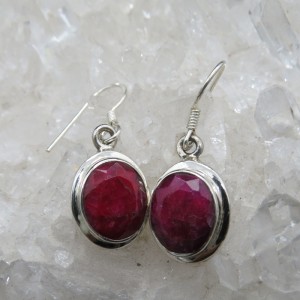 Conjunto rubí y plata