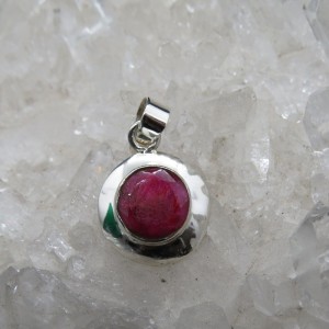 Conjunto rubí y plata