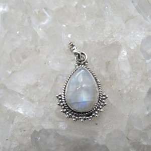 Conjunto piedra luna y plata