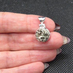Colgante pirita y plata