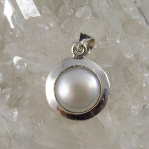 Colgante perla y plata