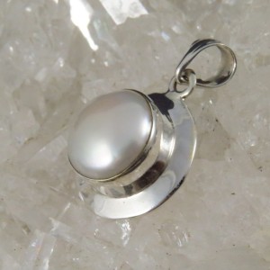 Colgante perla y plata