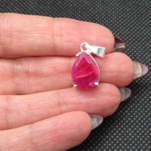 Colgante rubí y plata