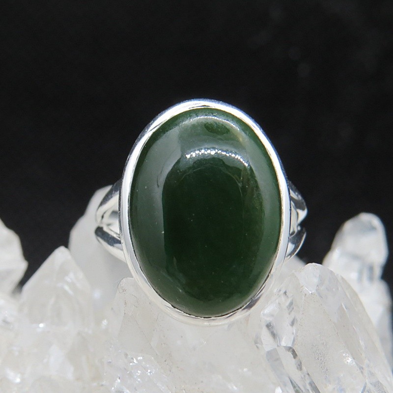 Anillo jade y plata