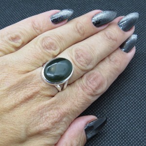Anillo jade y plata