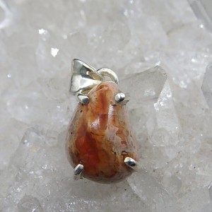 Colgante ópalo de fuego y plata