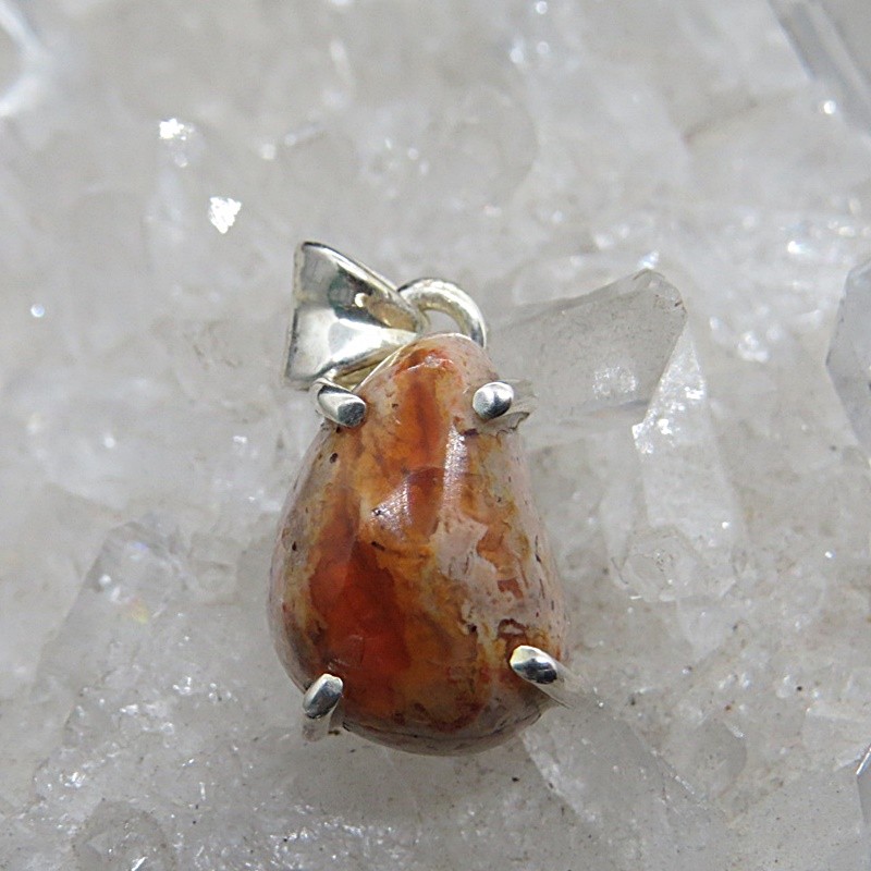 Colgante ópalo de fuego y plata