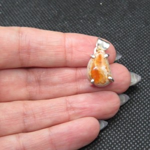 Colgante ópalo de fuego y plata