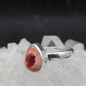 Anillo ópalo de fuego y plata