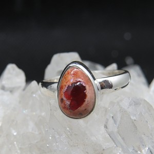 Anillo ópalo de fuego y plata