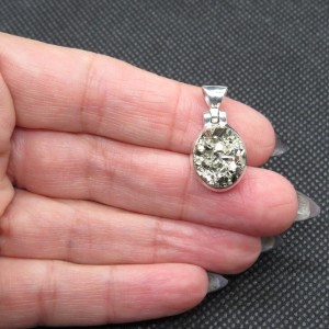 Colgante pirita y plata