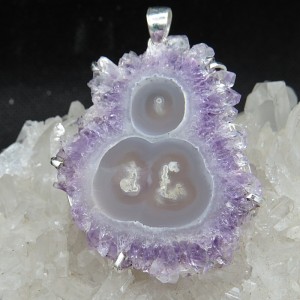 Colgante flor de amatista y plata