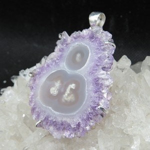 Colgante flor de amatista y plata