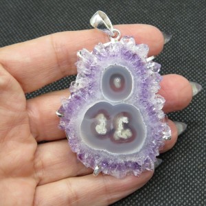 Colgante flor de amatista y plata