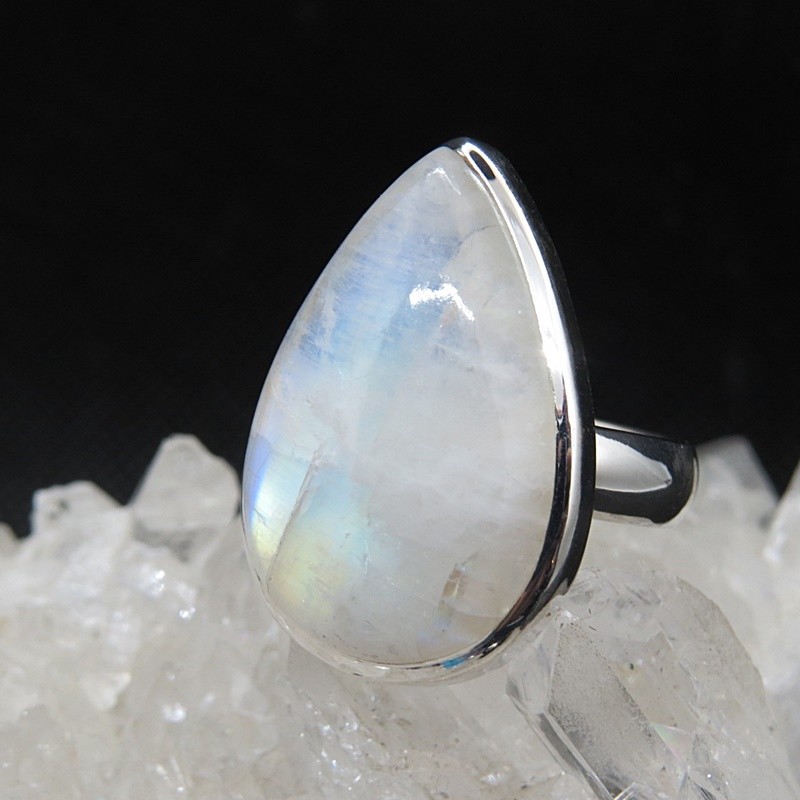Anillo piedra luna y plata