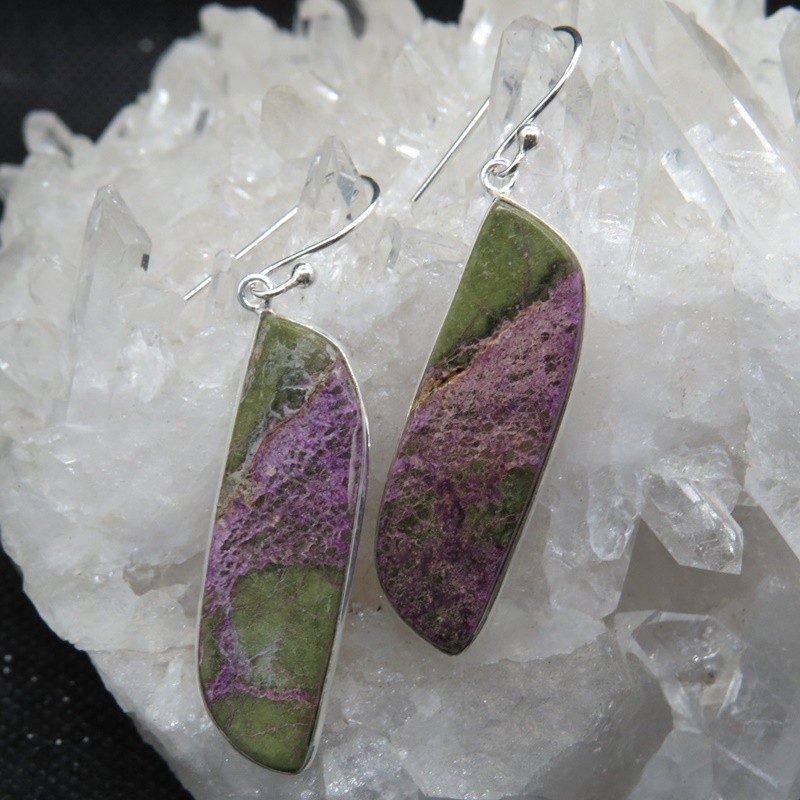 Pendientes Purpurita y plata