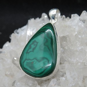 Colgante malaquita y plata