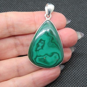 Colgante malaquita y plata