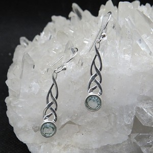 Pendientes topacio y plata