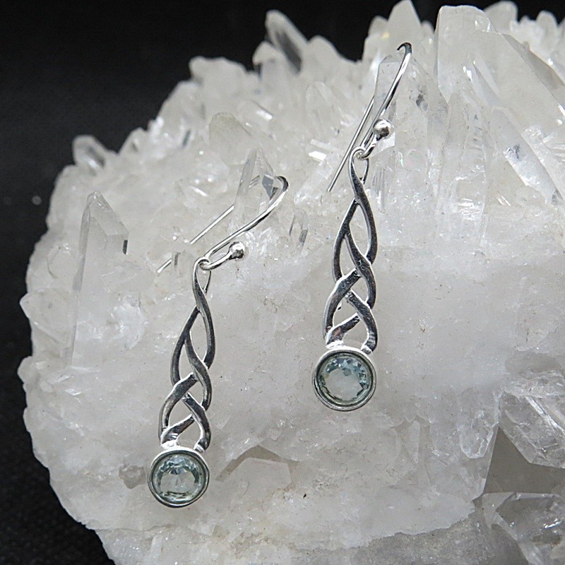 Pendientes topacio y plata