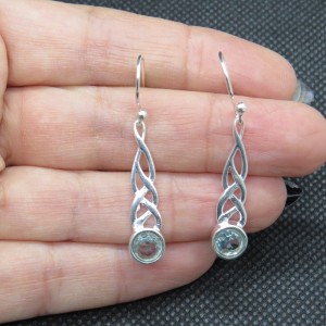 Pendientes topacio y plata