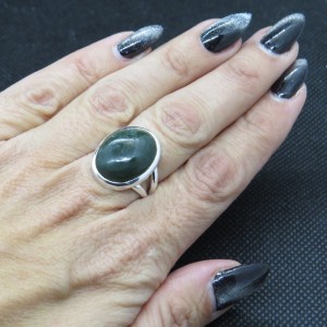 Anillo jade y plata