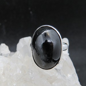 Anillo Black Star y plata 925 mm