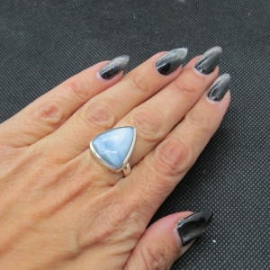 Anillo calcedonia y plata