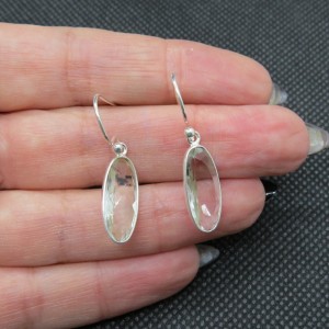 Pendientes prasiolita y plata