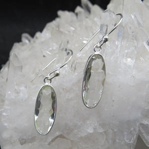 Pendientes prasiolita y plata