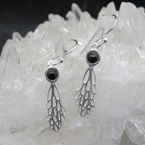 Pendientes ónix y plata