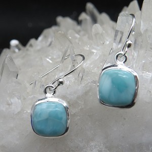 Pendientes larimar y plata