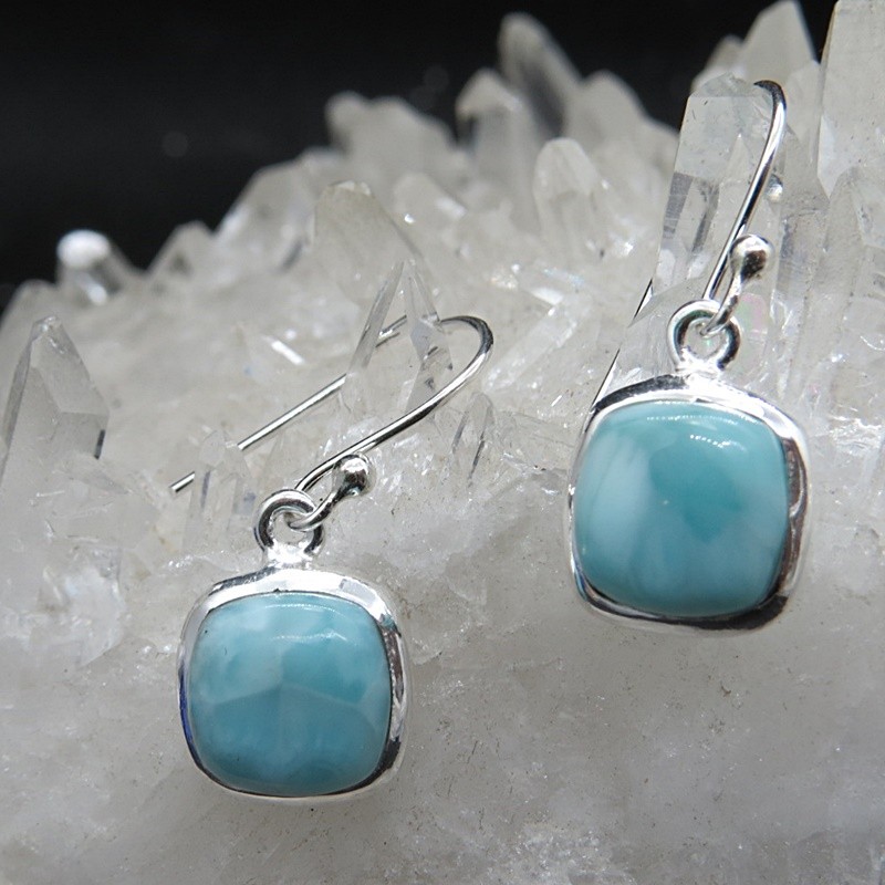 Pendientes larimar y plata