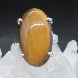 Anillo ojo de tigre y plata