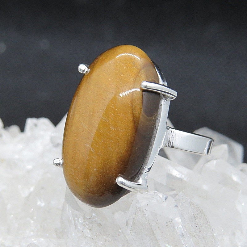 Anillo ojo de tigre y plata