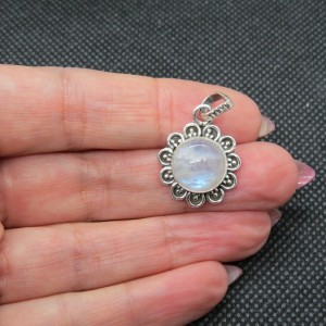 Colgante piedra luna y plata