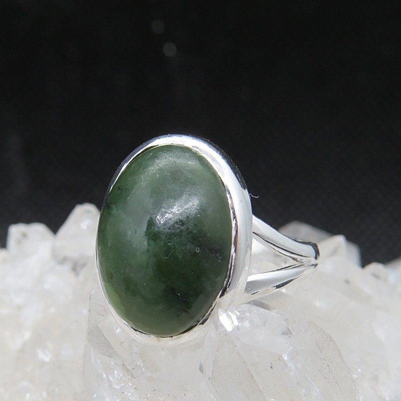 Anillo jade y plata