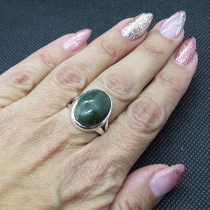 Anillo jade y plata