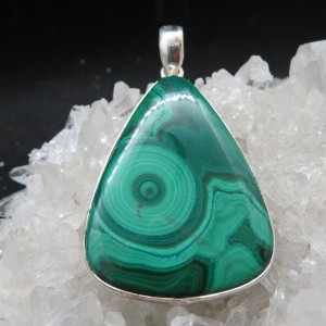 Colgante malaquita y plata